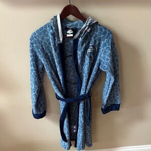 Kids Blue Patterned Pajama Robe